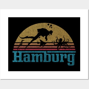 Hamburg Germany Sunset Scuba Diving Design Posters and Art